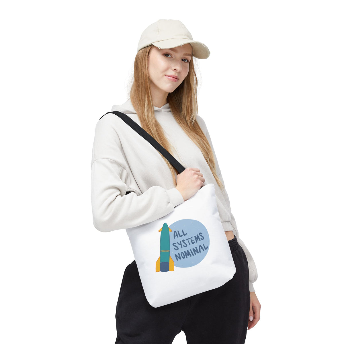 All Systems Nominal Rocket Tote Bag , White