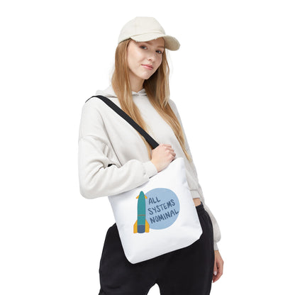 All Systems Nominal Rocket Tote Bag , White