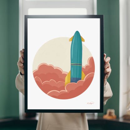 Rocket Art Print